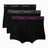 Calvin Klein Trunk 3PK Cotton Classics - Erkek Black w/ Black wb/Black w/ Dark Purple