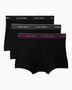 Calvin Klein Trunk 3PK Cotton Classics - Erkek Black w/ Black wb/Black w/ Dark Purple