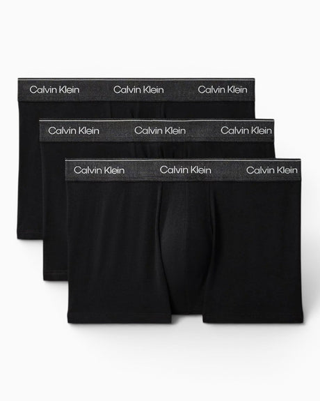 Calvin Klein Trunk 3PK Icon Cotton Stretch - Erkek Black