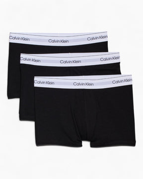 Calvin Klein Trunk 3PK Icon Cotton Stretch - Erkek Black/Black/Black