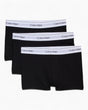 Calvin Klein Trunk 3PK Icon Cotton Stretch - Erkek Black/Black/Black