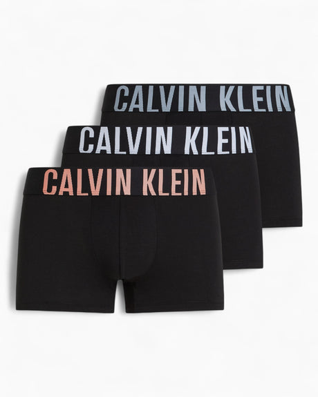 Calvin Klein Trunk 3PK Intense Power Cotton - Erkek B-PP Punch/White/Moonl Jade