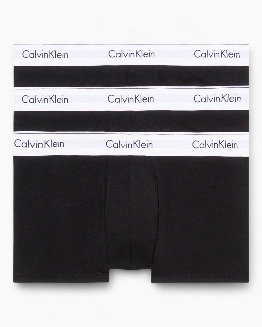 Calvin Klein Trunk 3PK Modern Cotton - Erkek Black/ Black/ Black