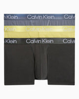 Calvin Klein Trunk 3PK Modern Structure - Erkek Asphalt Grey/Black/Celery Sprig