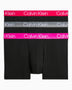 Calvin Klein Trunk 3PK Modern Structure - Erkek B- December Sky/ Rg/ Fusc Rose Wbs