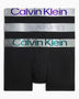 Calvin Klein Trunk 3PK Steel Cotton - Erkek B-Spct Blu/ Dapple Gry/ Atlc Dp Lg