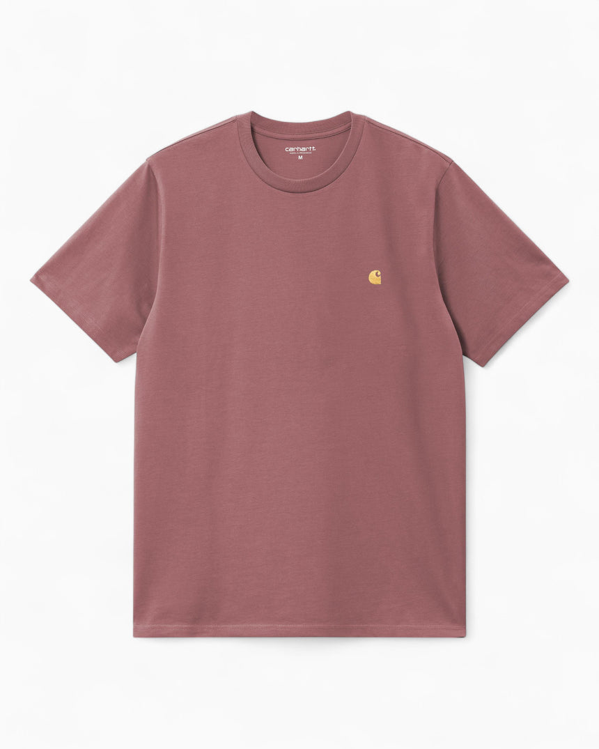 Carhartt WIP S/S Chase Erkek T-Shirt Dusky Pink/Gold