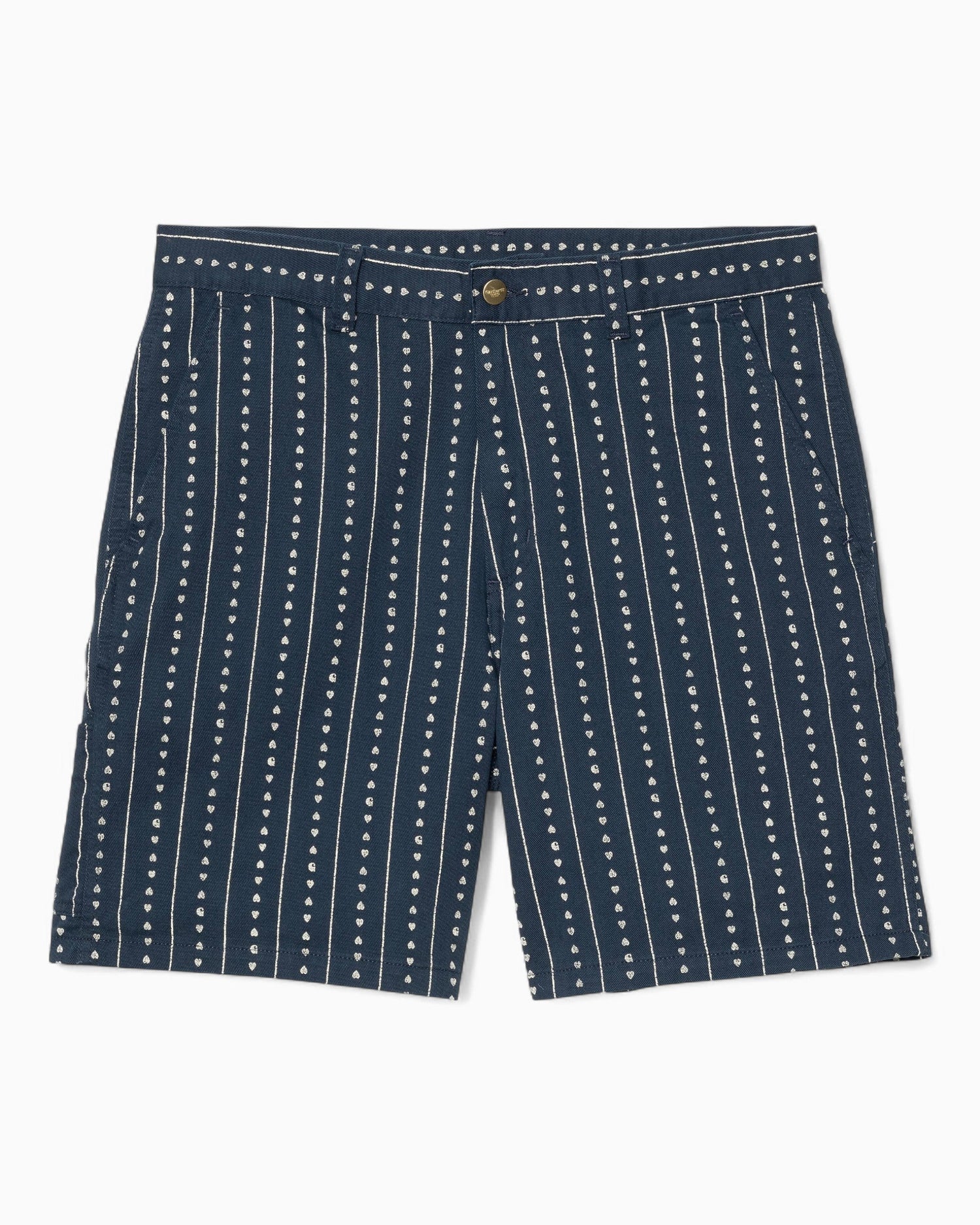Carhartt WIP Drewe Erkek Şort Heart C Pinstripe - Ink / Natural (rinsed)
