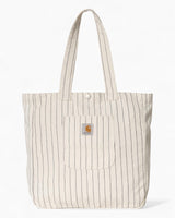 Carhartt WIP Hendry Tote Bag Seaton Stripe Wax Dark Navy Rinsed