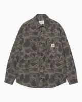 Carhartt WIP L/S Duck Erkek Gömlek Camo Duck-Green/Porphyry-Garment Dyed