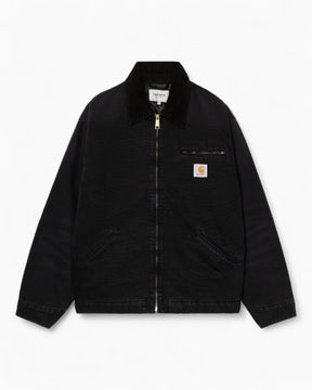 Carhartt WIP OG Detroit Erkek Ceket Black/Black Stone Canvas