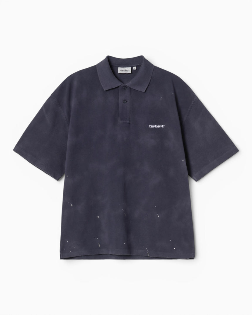 Carhartt WIP Painter Polo Erkek T-Shirt Dark Navy/Destroy Wash/Splatter