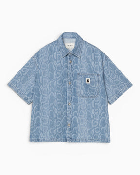 Carhartt WIP Snake Lovilia Kadın Gömlek Snake Camo/Blue Bleached