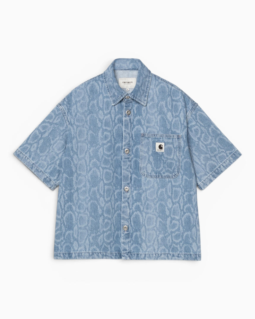 Carhartt WIP Snake Lovilia Kadın Gömlek Snake Camo/Blue Bleached