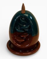 Chappal Seramik Geri Akış Tütsülük Kahve/Yeşil