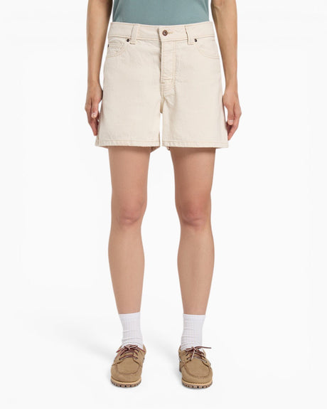 Dickies 984 5 Inch High Waist Jean Kadın Şort Ecru