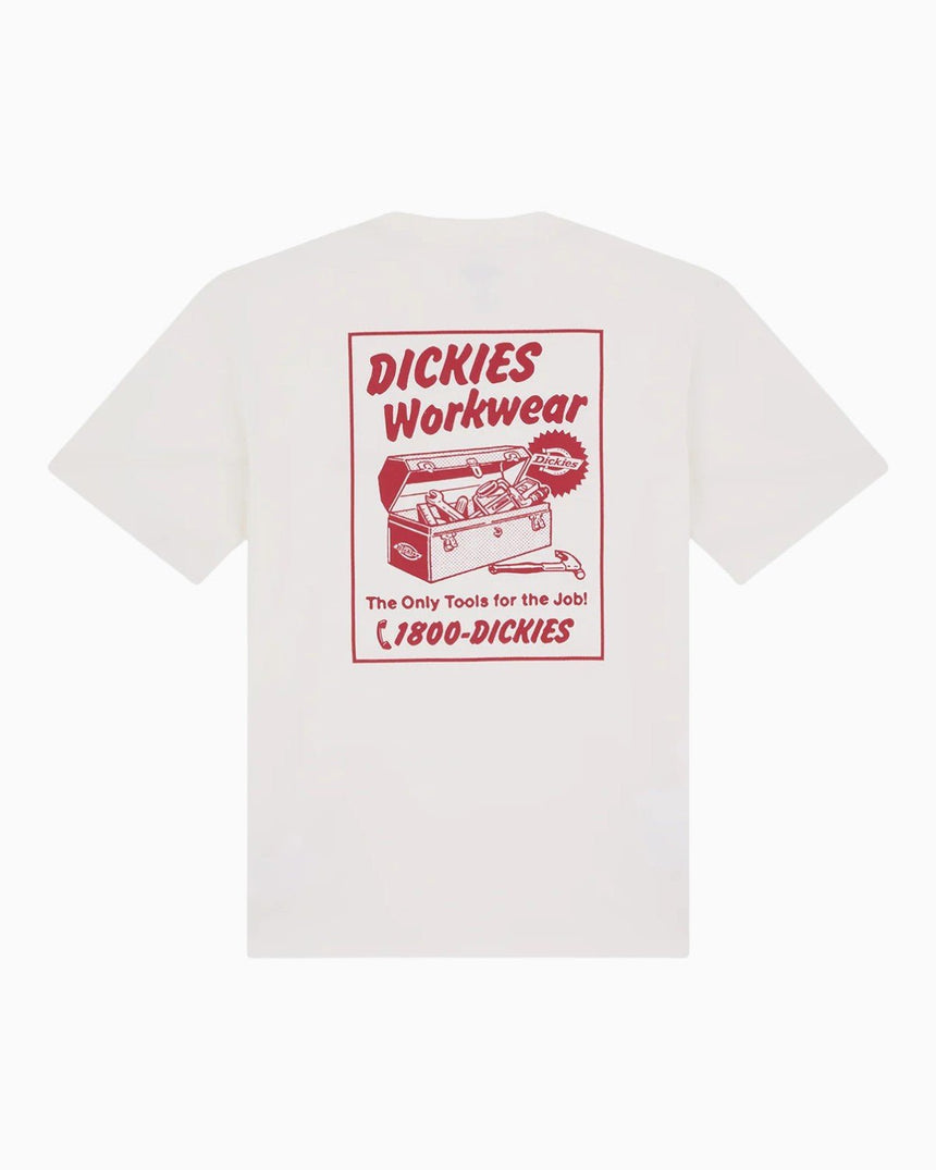 Dickies Dry Rige SS Erkek T-Shirt Egret
