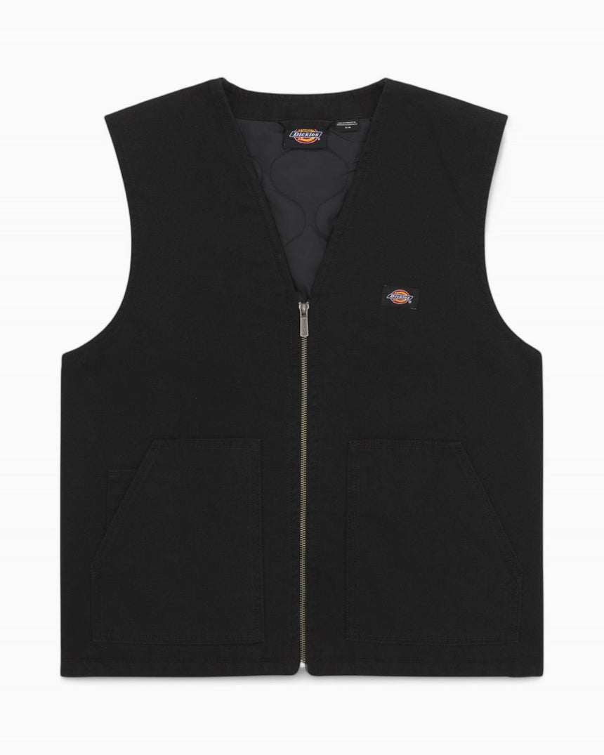 Dickies Duck Canvas Summer Erkek Yelek Stone Washed Black