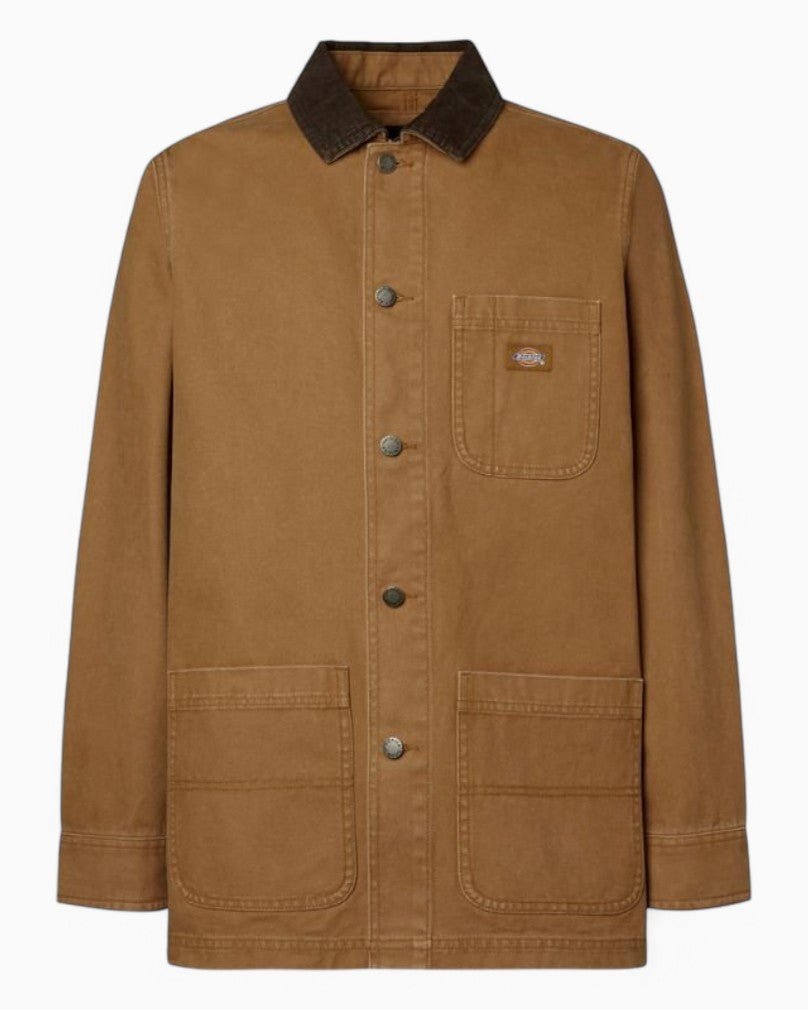 Dickies Duck Canvas Unlined Chore Erkek Gömlek Ceket Stone Washed Brown Duck