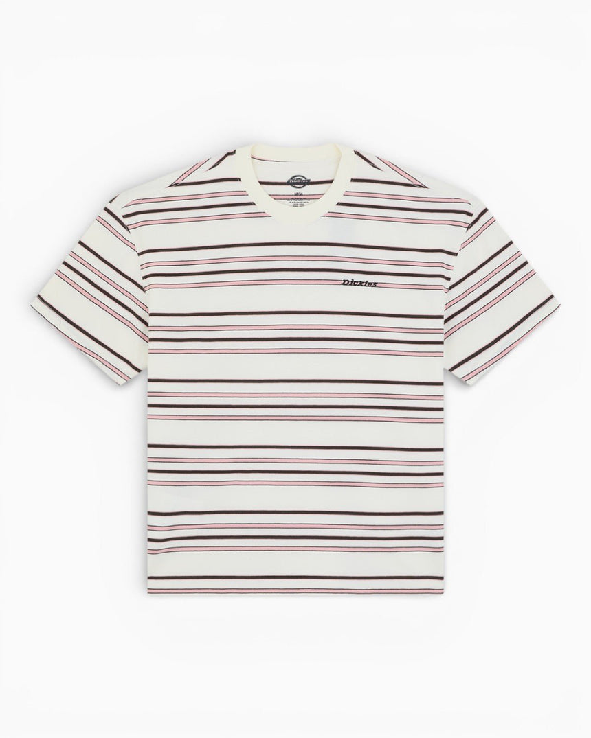Dickies East Liberty Stripe SS Erkek T-Shirt Egret