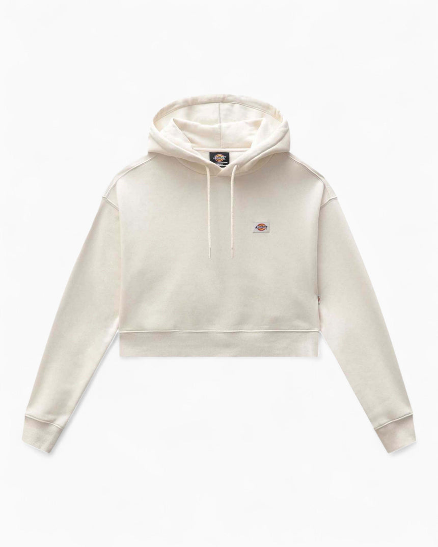 Dickies Oakport Kadın Cropped Hoodie Ecru