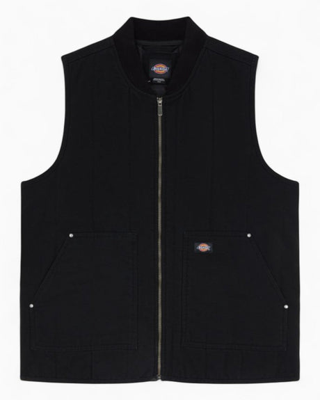 Dickies Quilted Canvas Erkek Yelek Black