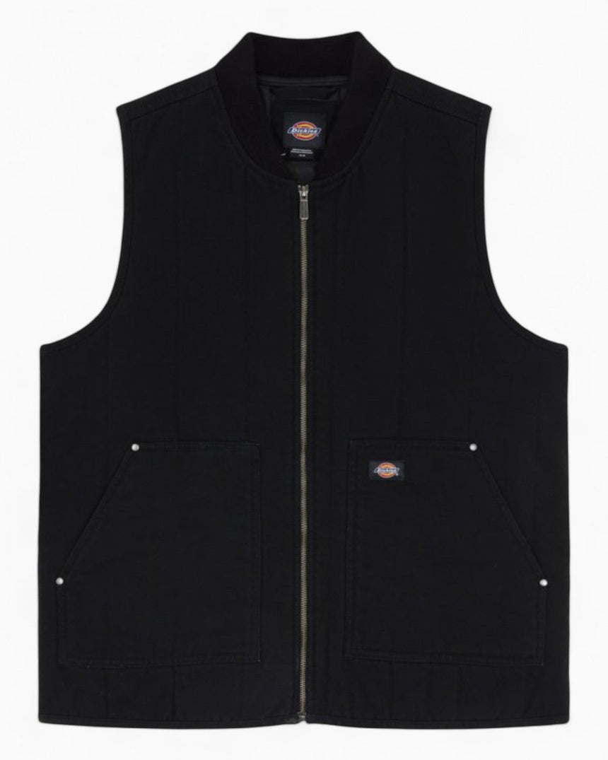 Dickies Quilted Canvas Erkek Yelek Black