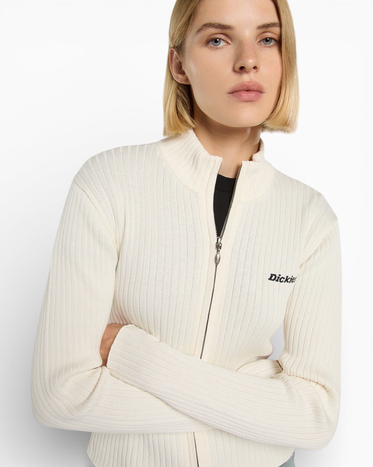 みき Dickies Wellsville Full-Zip Knitwear Kadın Triko - vitruta