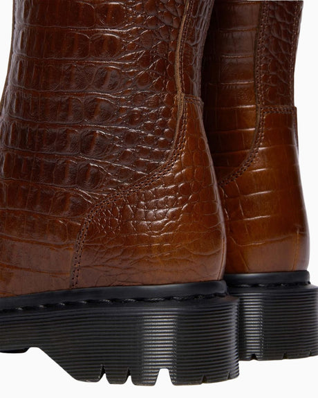 Dr. Martens Rejena Croc Emboss Leather Kadın Bot Mocha Brown