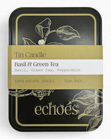 Echoes Lab Basil & Green Tea Teneke Mum 200 gr