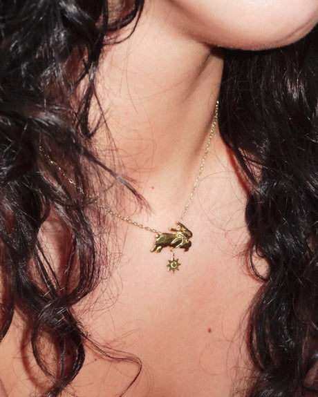 Esora Bunny Necklace - Gold
