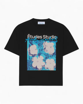 Études Studio Andy Warhol Flowers Regular T‑Shirt Black