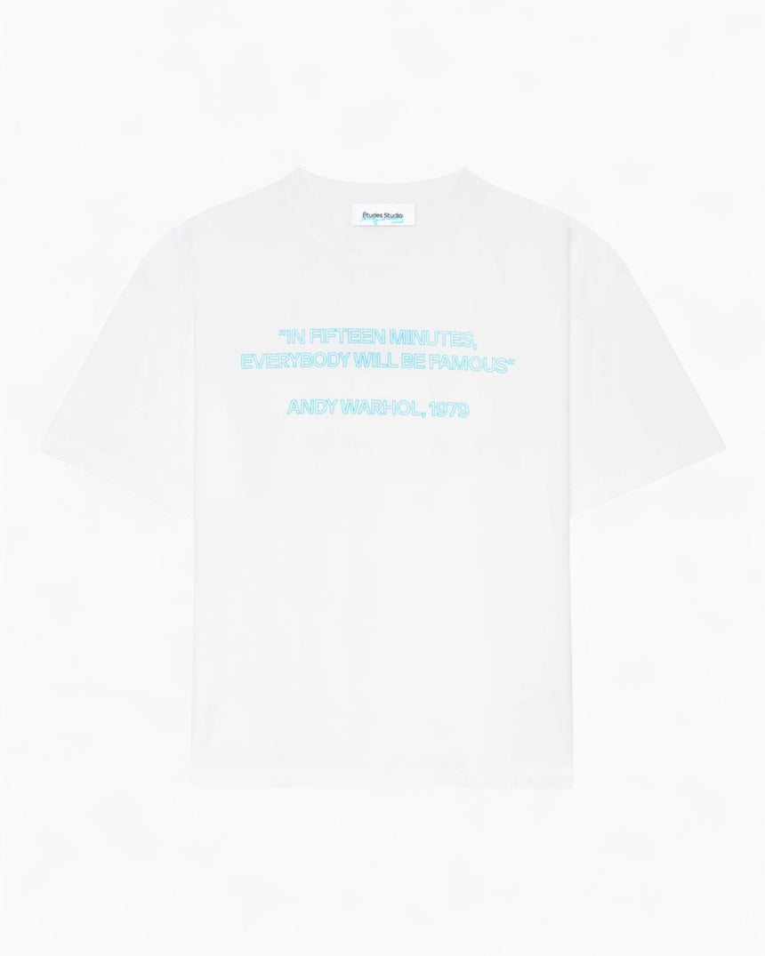 Études Studio Andy Warhol Quote Regular T‑Shirt White