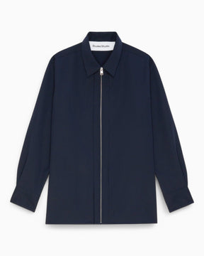 Études Studio Wool Zipped Overshirt Erkek Ceket Navy