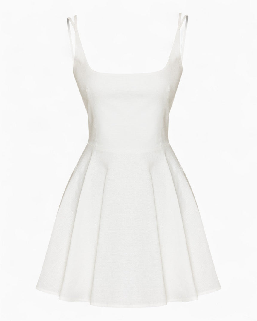 Fine People Community Flame Kadın Keten Elbise Off/White