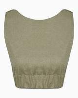 Fine People Community Rock Kadın Keten Top Almond Green