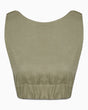 Fine People Community Rock Kadın Keten Top Almond Green