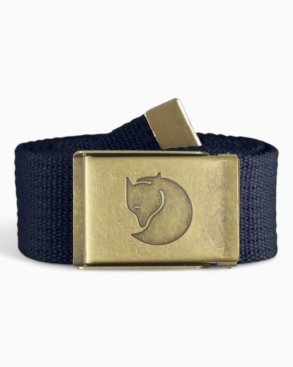 Fjällräven Canvas Brass Belt 4 cm Dark Navy