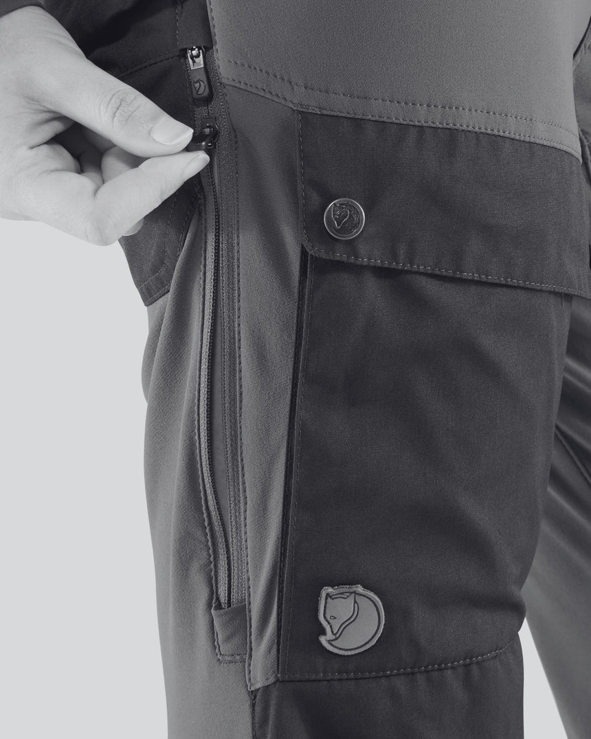 Fjällräven Keb Trousers Regular - Kadın Deep Forest - Laurel Green