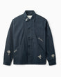 Forét Berry Herringbone Embroidery Erkek Ceket Navy