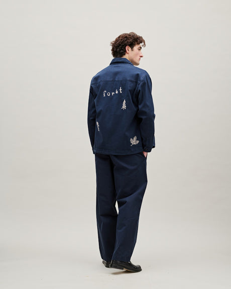 Foret Berry Herringbone Embroidery Erkek Gömlek Ceket