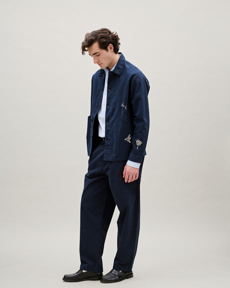Foret Berry Herringbone Embroidery Erkek Gömlek Ceket