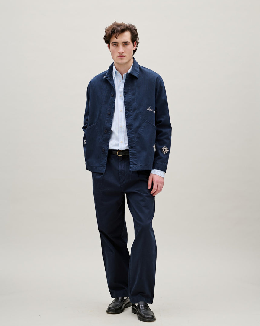 Foret Berry Herringbone Embroidery Erkek Gömlek Ceket
