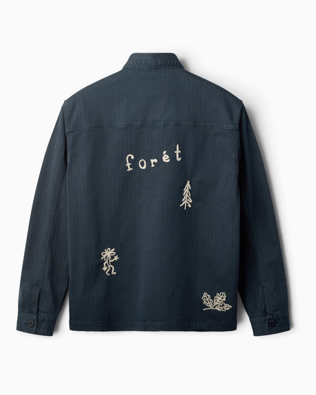 Foret Berry Herringbone Embroidery Erkek Gömlek Ceket