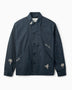 Foret Berry Herringbone Embroidery Erkek Gömlek Ceket Navy