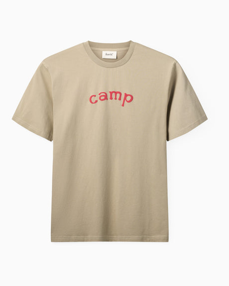 Forét Camp T-Shirt Light Taupe/Vintage Red