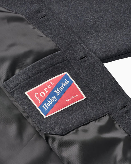 Forét Cave Wool Erkek Ceket Dark Grey Melangé