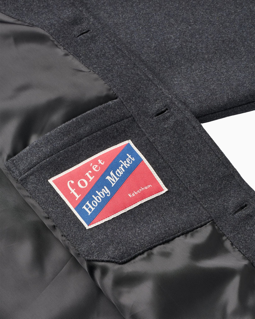 Forét Cave Wool Erkek Ceket Dark Grey Melangé