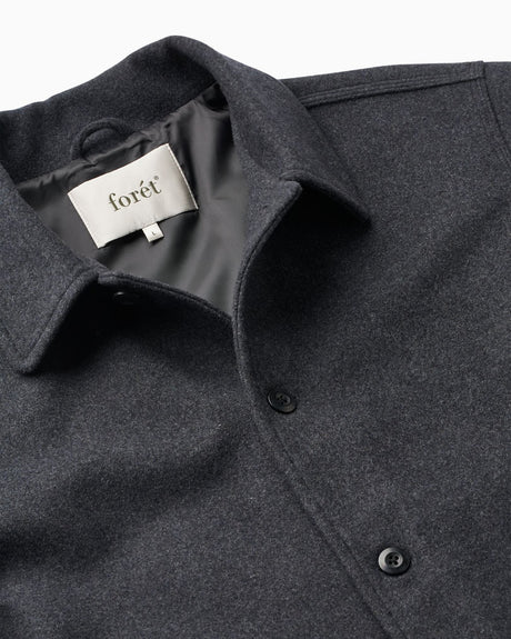 Forét Cave Wool Erkek Ceket Dark Grey Melangé