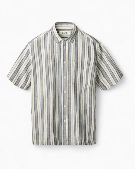 Forét Cosmos Linen Shirt Erkek Gömlek Blue Stripe